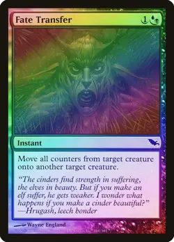 Fate Transfer FOIL Shadowmoor HEAVILY PLD Blue Black Common MAGIC CARD ABUGames - Image 1