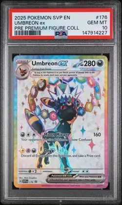 Pokemon Umbreon ex SVP176 Scarlet & Violet Promo Holo EX TAG 10 PSA - Image 1