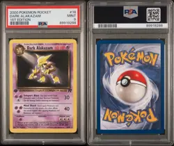 2000 Pokemon Rocket - Dark Alakazam 1st Edition 18/82 PSA 9 - Image 3