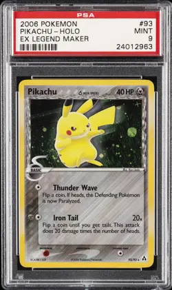 2006 POKEMON EX LEGEND MAKER #93 PIKACHU-HOLO PSA 9 - Image 1