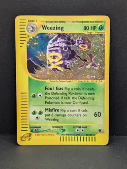 Weezing 032/165 Expedition Base Set Holo Ultra Rare Pokemon TCG Nintendo HP - Image 1