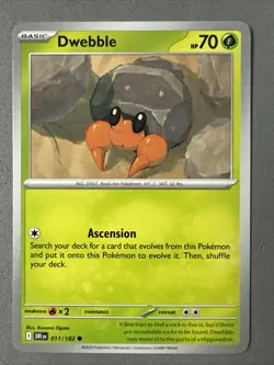 Pokemon TCG * Destined Rivals 011/182 Dwebble Common * UNG NM FRESH PACK - Image 1