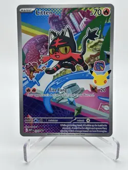 Litten 044 First Partner Illustration Collection Holo Promo Pokemon English NM - Image 1