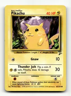 Pikachu Base Set 2 #087/130 Pokemon TCG - Image 1