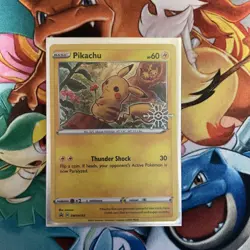 Pokemon Holiday Calendar 2022 promo SWSH153 Pikachu Snowflake Stamp NM - Image 1