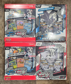 Pokemon TCG Black Bolt White Flare Sams Club Binder Bundles Lot of 2 SEALED - Image 1