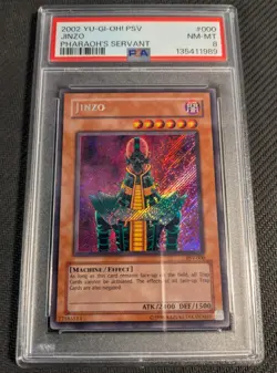 Yugioh Jinzo PSV-000 Secret Rare PSA 8 NM-MT OG 2002 USA! - Image 1