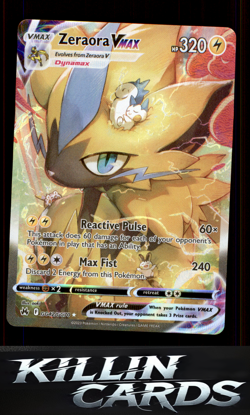 Zeraora VMAX GG42/GG70 Pokemon Ultra Rare Crown Zenith: Galarian Gallery Card NM - Image 1