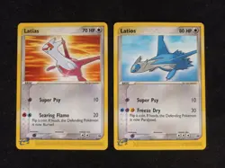 Pokemon TCG Cards: Latias 014 & Latios 015 Black Star Promo Heroes 2003 - Image 3