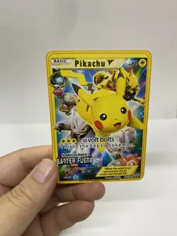 Pikachu V Gold Metal Pokemon Card-Collectible Gift Display！Christmas ff - Image 2