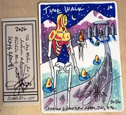 MTG ARTIST PROOF WB Italian Scryb Sprites AP Time Walk Sketch Art Amy WEBER - Image 3