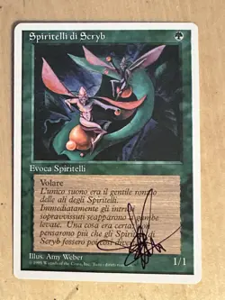 MTG ARTIST PROOF WB Italian Scryb Sprites AP Time Walk Sketch Art Amy WEBER - Image 4
