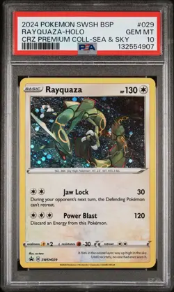 PSA 10 Rayquaza Crown Zenith Sea Sky Premium Collection SWSH BSP 29 Pokemon TCG - Image 1