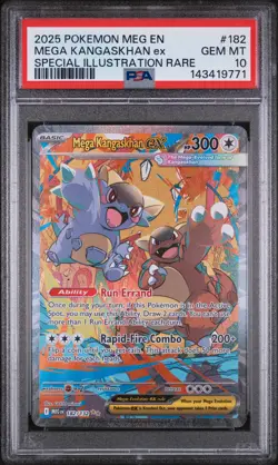 2025 POKEMON MEG EN-MEGA EVOLUTION #182 MEGA KANGASKHAN EX PSA 10 - Image 1