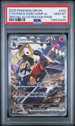 2025 POKEMON DRI SPECIAL ILLUSTRATION RARE #232 CYNTHIA'S GARCHOMP EX PSA 10 - Image 1