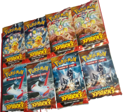 POKEMON SCARLET & VIOLET LOT (8) BOOSTER PACKS SURGING SPARKS NISP - Image 1