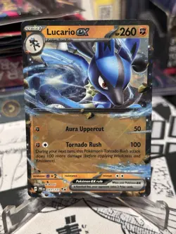 Pokemon Lucario EX 051/131 Prismatic Evolutions Double Rare Holo NM - Image 1