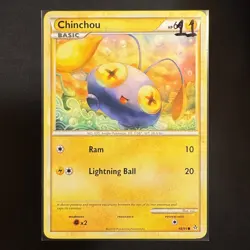 Chinchou - 48/95 - HS—Unleashed - Pokemon - Common - Damaged - Image 3