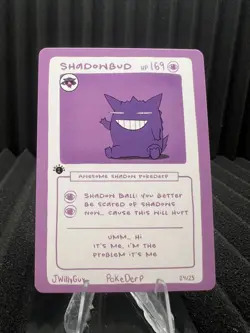 Shadowbud (Gengar) 24/25 - 1st Edition Pokederp First Print Fan Art- Pokemon - Image 1