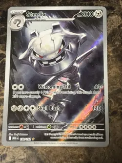 Steelix - 150/132 - Pokemon Mega Evolution Illustration Rare NM - Image 1