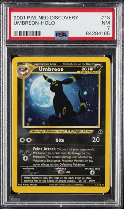 2001 POKEMON NEO DISCOVERY #13 UMBREON-HOLO PSA 7 - Image 1