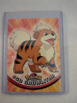 NM #58 Growlithe Pokemon 1999 Topps TV Animation Edition Series 1 Green Logo - Image 1