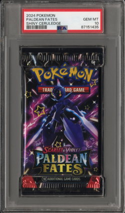 PSA 10 POKEMON Booster Pack PALDEAN FATES SHINY CERULEDGE - Image 1