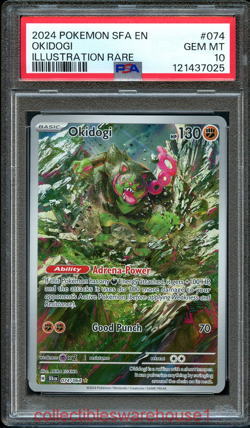 Pokemon Shrouded Fable Okidogi 074 PSA 10 - Image 1