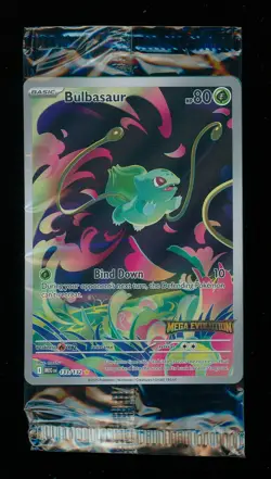 POKEMON Mega Evolution BULBASAUR 133/132 Illustration Rare STAMPED PROMO SEALED - Image 1