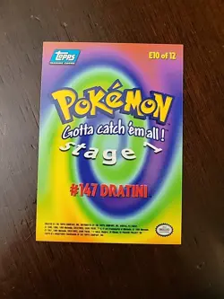 NM! #147 Dratini Topps Pokemon 1st Movie E10 of 12 Blue Label - Image 2