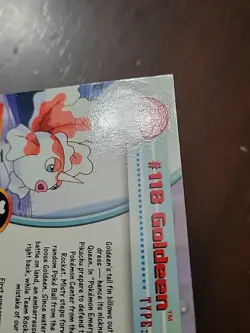 HP! Goldeen #118 - Pokemon Topps Series 3 - Blue Logo Tv Animation Edition - Image 3