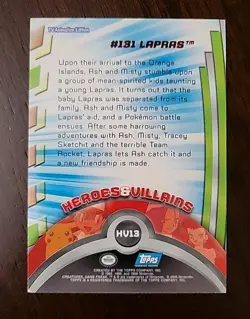 MP! 2000 Topps Pokemon Series 3 HV13 #131 Lapras Blue Logo TV Animation Edition - Image 2