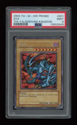 YUGIOH The Falsebound Kingdom ZOA TFK-001 Secret Prismatic Rare PROMO PSA 9 MINT - Image 1