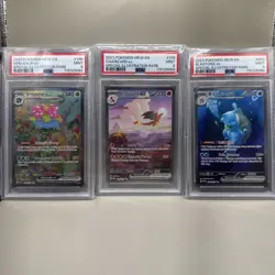 PSA 9 Sequential Set Charizard Venusaur Blastoise ex SAR Pokemon Card 151 2023 - Image 1