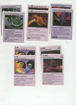 Lot of 10 Galactic Empires CCG Dragon cards. Companion Games lot #25 - Image 1