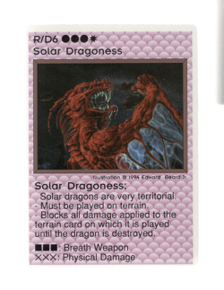 Galactic Empires CCG Dragon Very Rare card R/D6 Solar Dragoness - Image 1