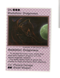 Galactic Empires CCG Dragon Very Rare card D4 Radiation Dragoness - Image 1