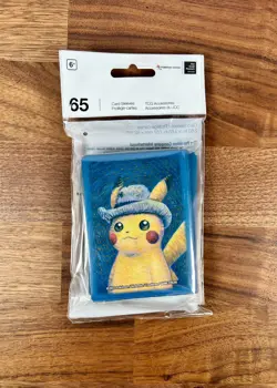 Pokemon x Van Gogh Museum Pikachu with Grey Felt Hat Card Sleeves (65 Sleeves) - Image 1