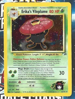 Pokemon TCG Erika's Vileplume Gym Heroes 5/132 Holo Rare - Image 1