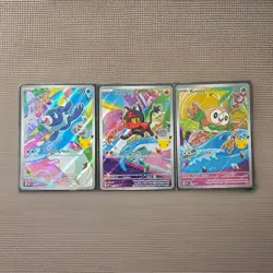 Pokemon TCG: First Partner Illustration Collection Series 1-Alola Gen 7 Starters - Image 1