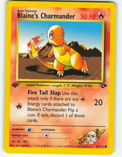 Blaine's Charmander - 1st Edition - 60/132 Gym Challenge - Pokemon TCG - 2000 - Image 1