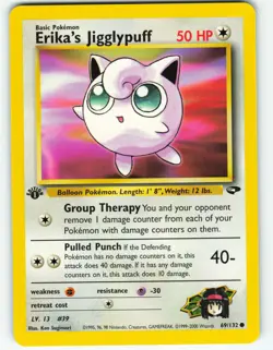 Erika's Jigglypuff - 1st Edition - 69/132 Gym Challenge - Pokemon TCG - 2000 - Image 1