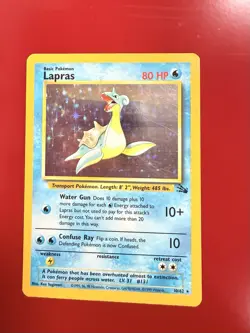 Pokemon TCG Lapras Holo Rare 10/62 Fossil - Image 1