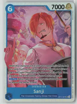 Sanji OP11-051 One Piece A Fist of Divine Speed Super Rare Near Mint - Image 1
