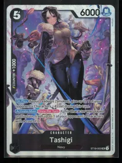 Tashigi ST19-003 One Piece Starter Deck 19: BLACK Smoker Super Rare Near Mint - Image 1