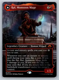 MTG Modern Horizons 3 Foil #471 Ral, Monsoon Mage Mythic Legendary Human - Image 1