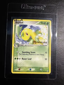 Mint Bayleef 2005 Prerelease Pokemon Promo EX Unseen Forces 35/115 rare card - Image 1