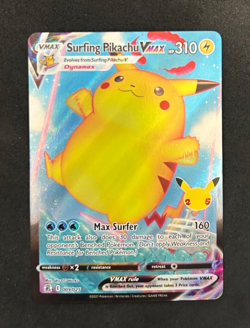 2021 POKEMON CELEBRATIONS 009/025 SURFING PIKACHU VMAX - NM - Image 1
