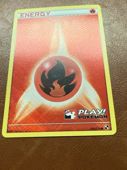 Fire Energy Play! Pokemon Event Promo Holo Crosshatch 2011 LP/NM - Image 2