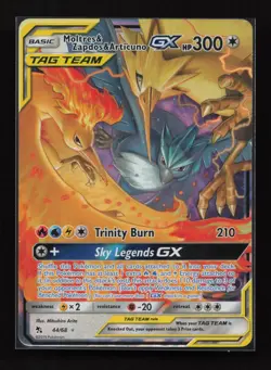 Moltres & Zapdos & Articuno GX 44/68 Holo Rare GX Hidden Fates Pokemon Near Mint - Image 1
